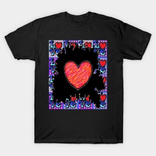 love,red,heart 2 T-Shirt